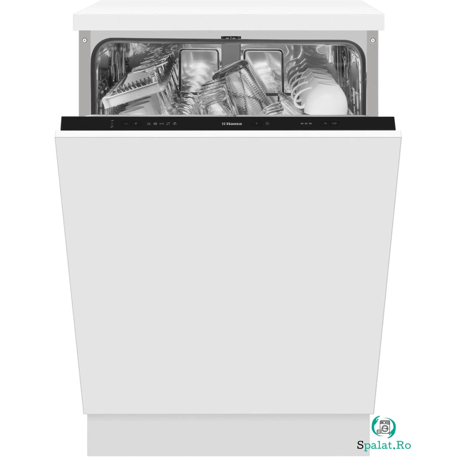 hansa Masina de spalat vase incorporabila Hansa ZIM655H, 12 seturi, 5 programe, Clasa E, 60 cm, Alb