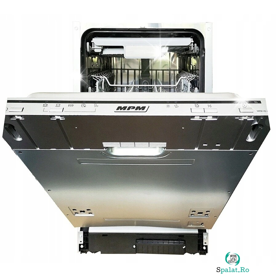MPM Masina de spalat vase incorporabila MPM 45-ZMI-02, 10 seturi, 5 programe, clasa E, Otel inoxidabil