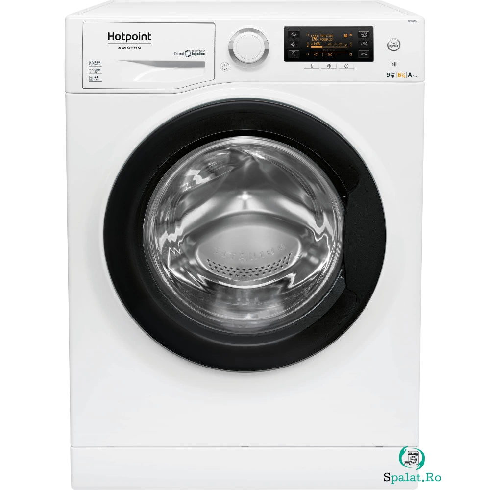 Masina de spalat rufe cu uscator Hotpoint RDPD96407JDEU.1, 9 kg spalare, 6 kg uscare, 1400 rpm, Clasa A
