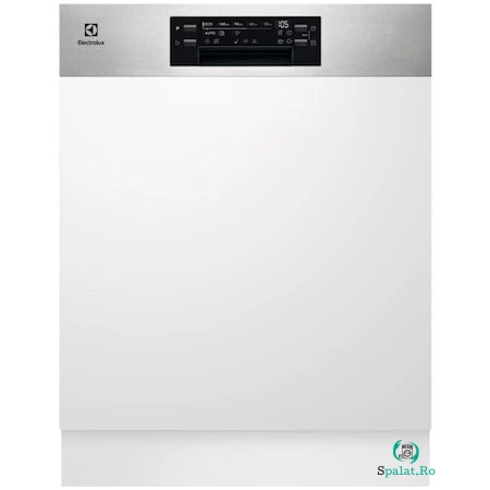 Electrolux Masina de spalat vase semi-incorporabila Electrolux EES47300IX, 13 seturi, 8 programe, Clasa D, Motor inverter, 60 cm
