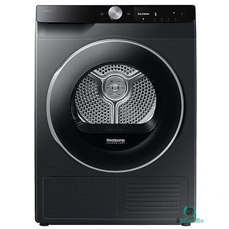 Samsung Uscator de rufe Samsung DV90DG6845LBU4, pompa de caldura, 9 kg, Clasa A, SmartThings, AI Control, Hygiene Care, AI Dry+, WiFi, Negru la 3,676.99 lei ron