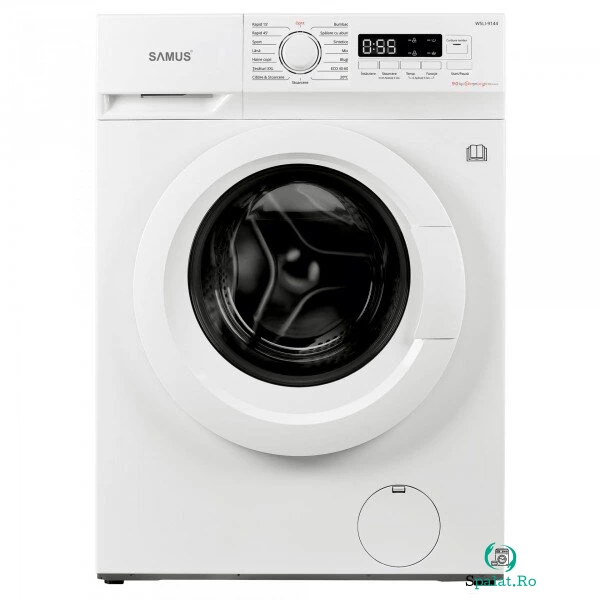 Masina de spalat rufe WSLI-9144 Capacitate 9Kg Clasa A Model Slim Afisaj LCD Alb