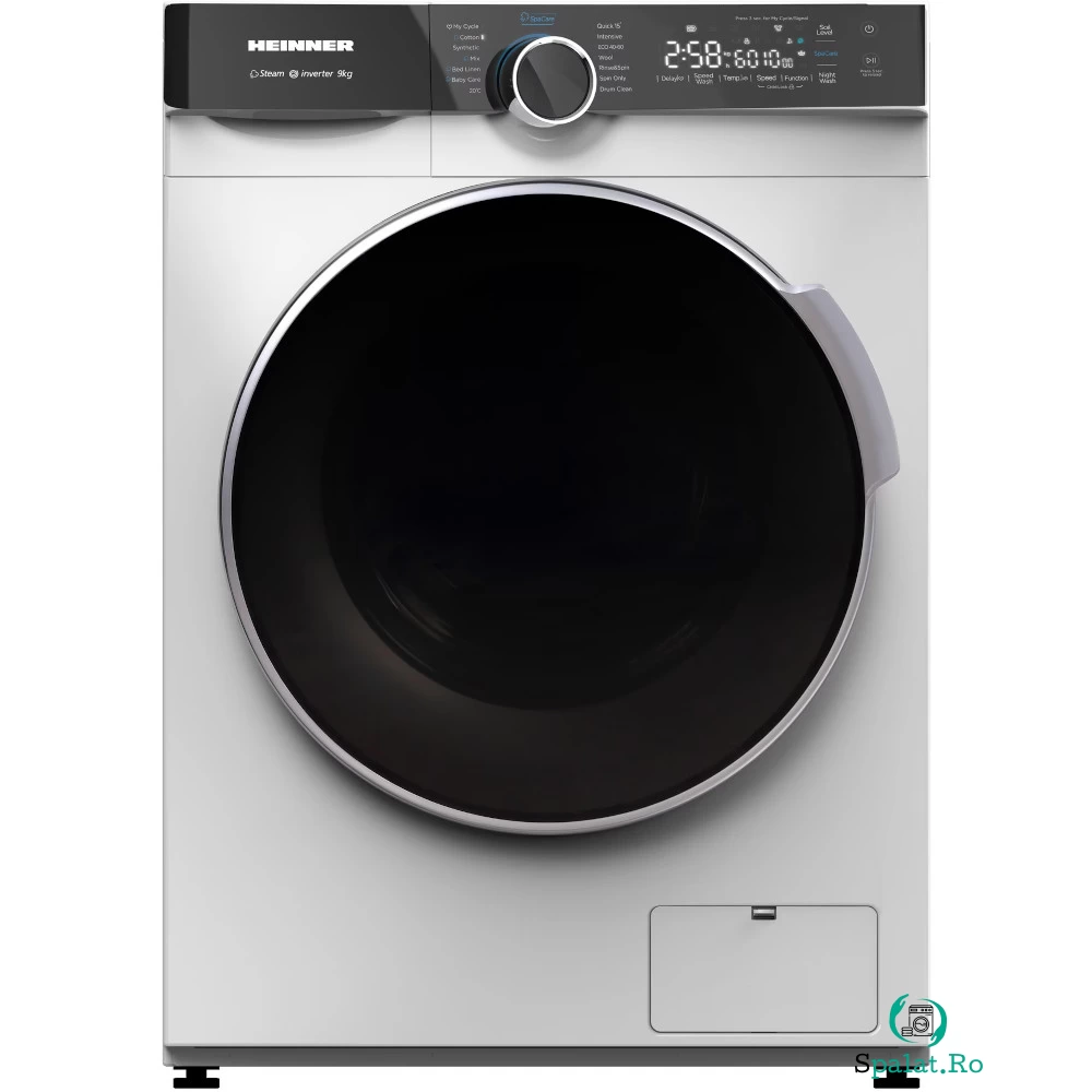 Masina de spalat rufe slim cu uscator Heinner HWDM-M814IVKB, 1400 RPM, 8 kg spalare, 6 kg uscare, Display LED, Alb la 3,099.99 lei ron