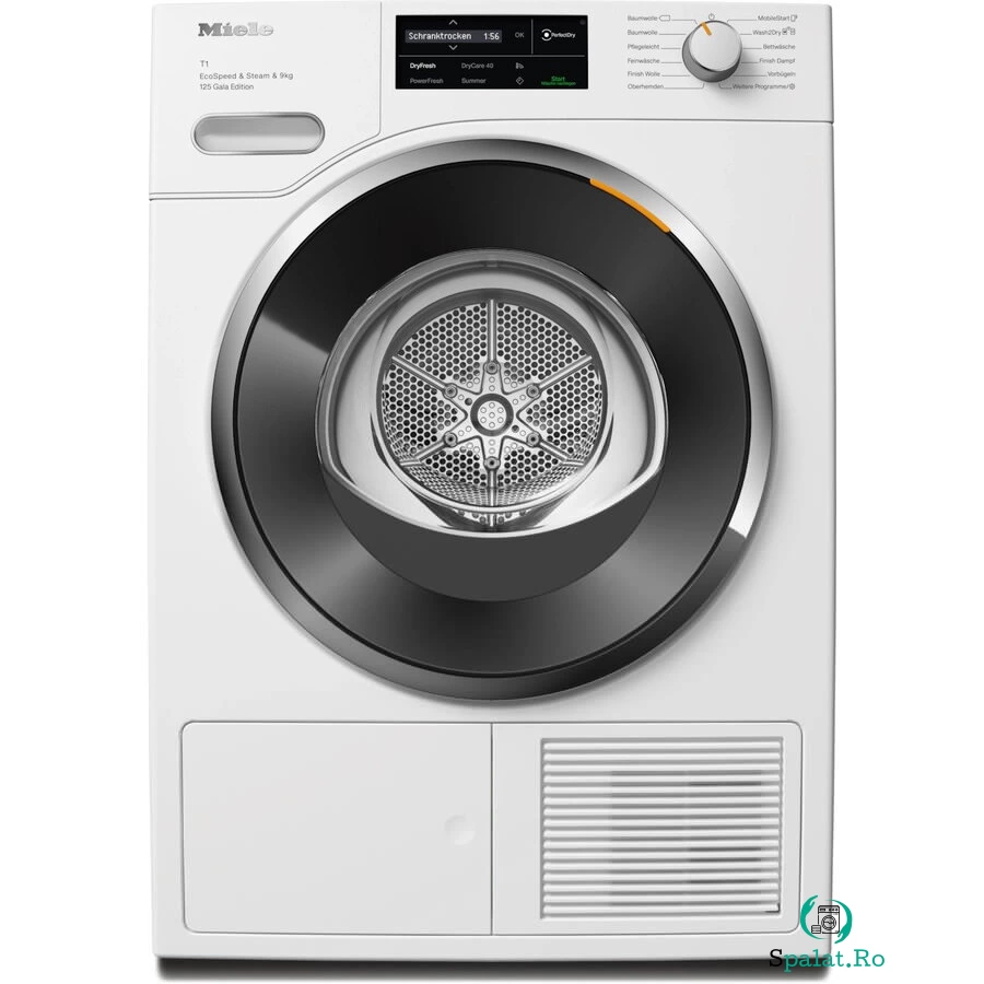 Miele Uscator de rufe, Miele TWL680WP125 Gala Edition, 9Kg 12 programare, alb la 8,628.99 lei ron