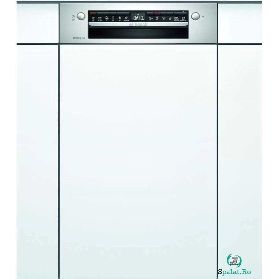 BOSCH Masina de spalat vase semi-incorporabila Bosch SPI4HMS61E, 10 seturi, 6 programe, Clasa E, Home Connect, 45 cm, Alb la 3,024.99 lei ron