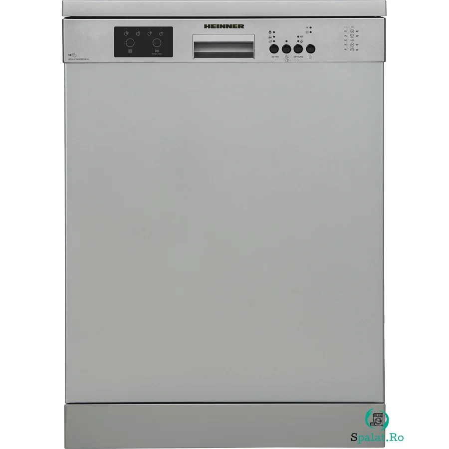 HEINNER Masina de spalat vase Heinner HDW-FS6006DSE++ , 12 Seturi, 6 programe, Clasa E, Half load, Aquastop, 60 cm, Argintiu la 2,244.99 lei ron