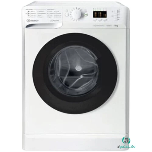 INDESIT Masina de spalat rufe Slim Indesit New MyTime MTWSA61294WKEE, 6 kg, 1200 rpm, Clasa C, Fast Cycles, Motor Inverter, Display LED, Alb