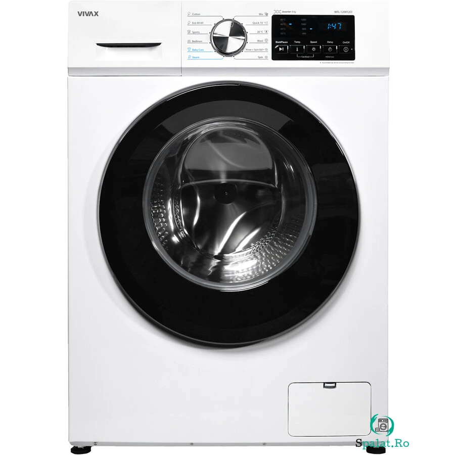 Masina de Spalat Rufe Frontala WFL-120712CI 7KG 1200RPM 12 Programe Motor Inverter Clasa A Alb