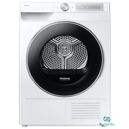 Samsung Uscator de rufe cu pompa de caldura Samsung DV90DG6845LHU4, 9 kg, Clasa A, SmartThings, AI Control, Hygiene Care, AI Dry+, WiFi , Alb