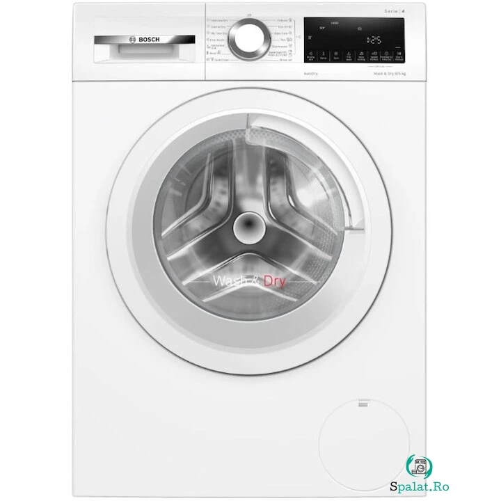 BOSCH Masina de spalat rufe cu uscator Bosch WNA144V0BY, Spalare 9 kg, Uscare 5 kg, 1400 RPM, Clasa B, Motor EcoSilence Drive, AutoDry, Alb la 4,839.99 lei ron