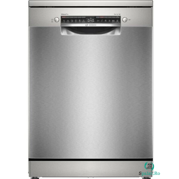 BOSCH Masina de spalat vase Bosch SMS4EMI06E, 14 seturi, 6 programe, Home Connect, AquaStop, Motor EcoSilence Drive, Clasa B, 60 cm, Inox antiamprenta