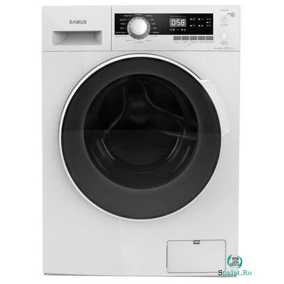 Samus Masina de spalat rufe Samus WSGDI-8140, 8 kg, Clasa energetica B, Motor Inverter, Afisaj LCD, 16 Programe, 1400 rotatii, Control antispuma, Alb la 1,553.99 lei ron