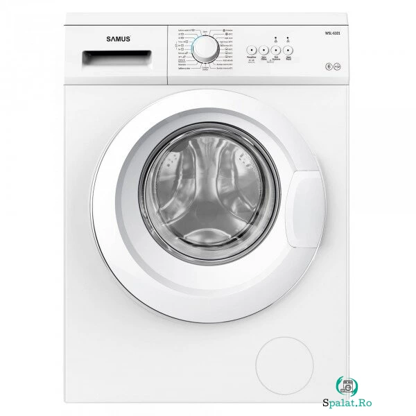 Samus Masina de spalat rufe Samus WSL-6101, 6 kg, Slim, 23 Programe, 1000 rotatii/minut, Clasa energetica D, Afisaj cu leduri, Programe rapid, eco, spalare cu aburi, Alb la 1,098.99 lei ron