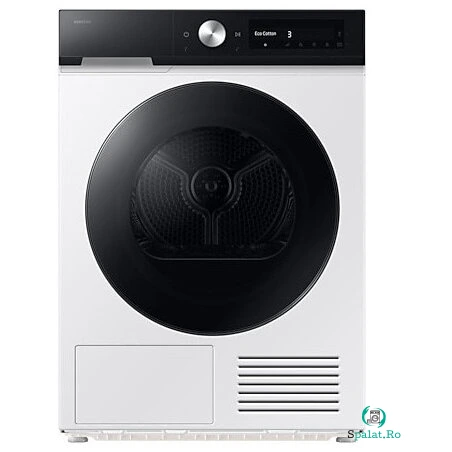 Samsung Uscator de rufe cu pompa de caldura Samsung DV90DB7845GEU4, 9 kg, Clasa A, SmartThings, AI Control, Hygiene Care, AI Dry,WiFi , Alb