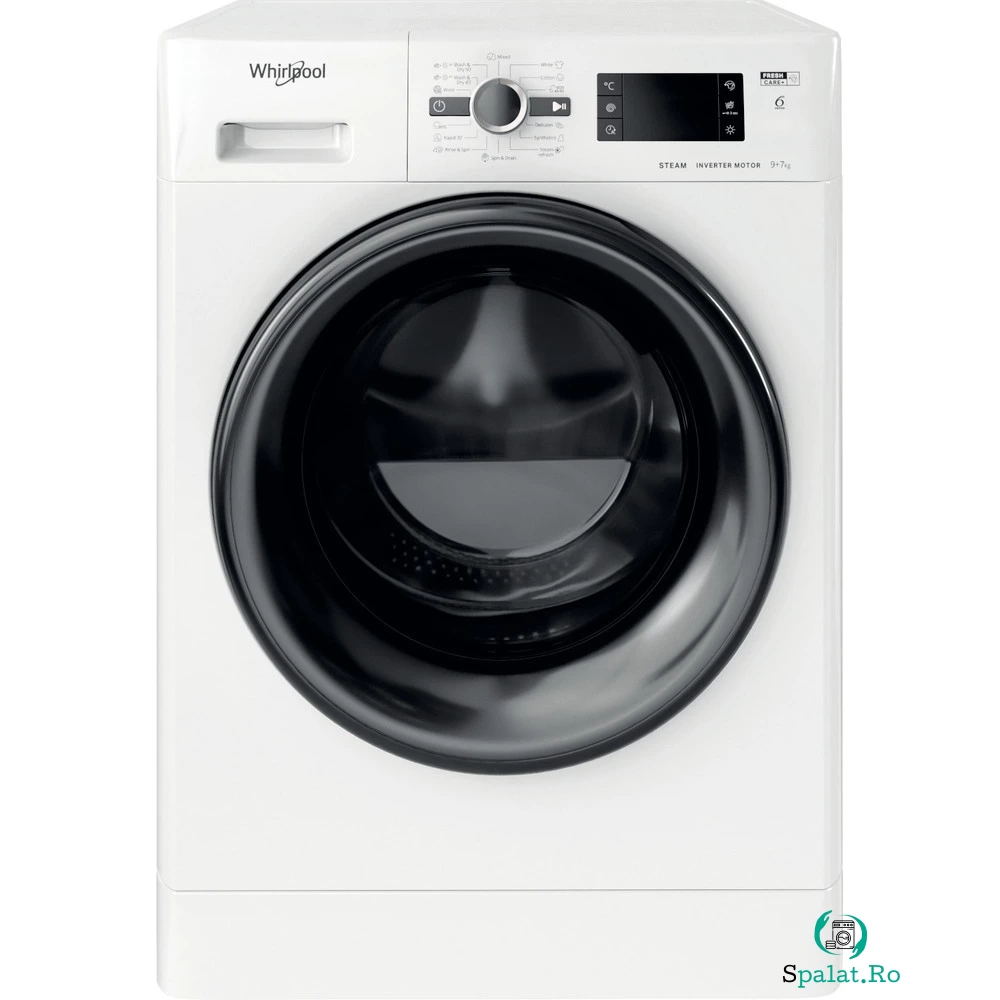 Masina de spalat rufe cu uscator Whirlpool FWDG 971682 WBV EE N, 1600 RPM, 9 kg spalare, 7 kg uscare, Clasa D, (clasificare energetica veche Clasa A) la 3,299.99 lei ron